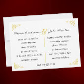 Bilingual English Wedding Invitation Kaart