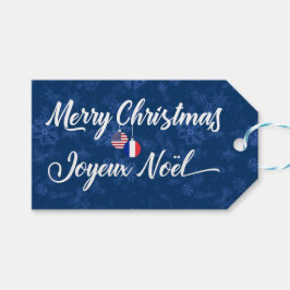 Bilingual French American Holiday Gift Labels Cadeaulabel