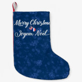 Bilingual French American Xmas Stocking Kleine Kerstsok (Voorkant)