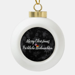 Bilingual German American Holiday Ornament