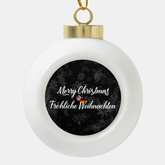 Bilingual German American Holiday Ornament (Voorkant)