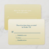 Bilingual Gold Ombre Wedding RSVP Kaartje (Voorkant / Achterkant)