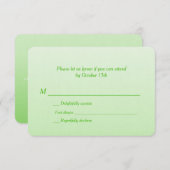 Bilingual Green Ombre Wedding RSVP (Voorkant / Achterkant)