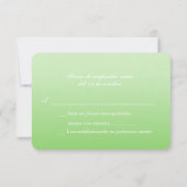 Bilingual Green Ombre Wedding RSVP (Achterkant)