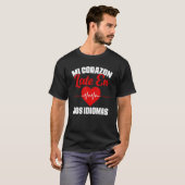 Bilingual Heart Maestra For Spanish Teacher Profes T-shirt (Voorkant volledig)