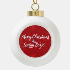 Bilingual Kroatië American Holiday Ornament