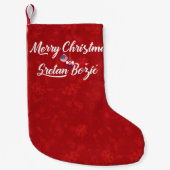Bilingual Kroatië American Xmas Stocking Kleine Kerstsok (Voorkant)