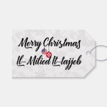 Bilingual Maltese American Holiday Gift Labels