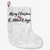 Bilingual Maltese American Xmas Stocking Kleine Kerstsok (Voorkant)