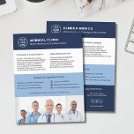 Bilingual Medical Clinic | English Spanish Flyer<br><div class="desc">Professional bilingual medical clinic flyer with English on the front and Spanish on the back, designed to help doctors and healthcare clinics reach diverse communities. Easily customize with your logo, services, contact information, and QR code. Ideal for clinics, community health centers, pharmacies, and local marketing to attract new patients and...</div>