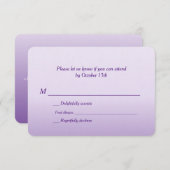 Bilingual Paarse Ombre Wedding RSVP (Voorkant / Achterkant)