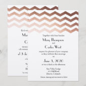 Bilingual Roos Gold Chevron Weddenschap Kaart (Voorkant / Achterkant)
