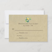 Bilingual Rustic Flower Garland Wedding RSVP (Voorkant)