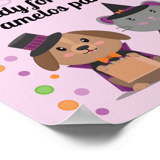 Bilingual Spaans-English Halloween Sign Poster (Hoek)