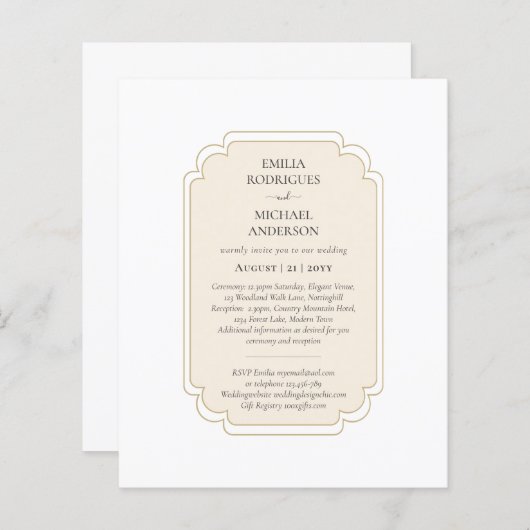 Bilingual Spanish Boda budget Weddenschap (Voorkant / Achterkant)