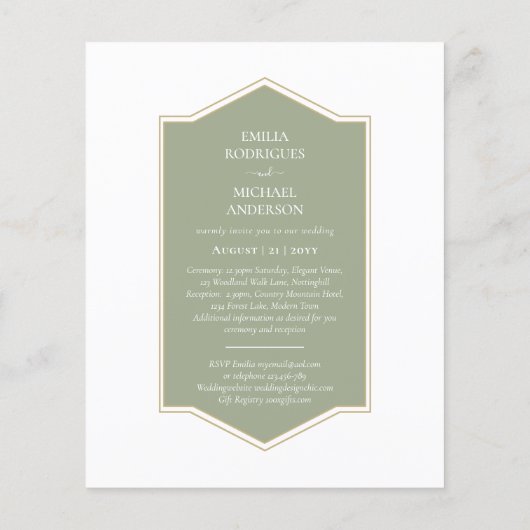 Bilingual Spanish Boda budget Weddenschap Flyer (Achterkant)