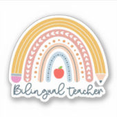 Bilingual Teacher Gift for Bilingual Teacher Sticker (Voorkant)