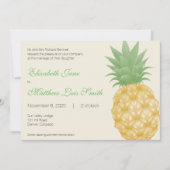 Bilingual Tropical Pineapple Wedding Invitation Kaart (Voorkant)