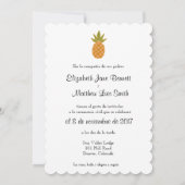 Bilingual Tropical Wedding Invitation tweezijdig Kaart (Achterkant)