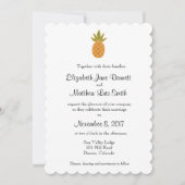 Bilingual Tropical Wedding Invitation tweezijdig Kaart (Voorkant)