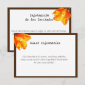 Bilingual Tulp Weddenschap-kaart Informatiekaartje (Voorkant / Achterkant)