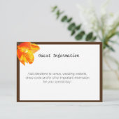 Bilingual Tulp Weddenschap-kaart Informatiekaartje (Staand voorkant)