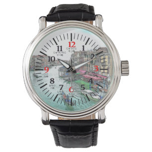 Bilingual Venice Italy in English Japans Numeral Horloge