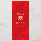 Bilingual Vietnamese English Wedding Menu (Achterkant)