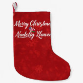 Bilingual Welsh American Xmas Stocking Kleine Kerstsok (Voorkant)