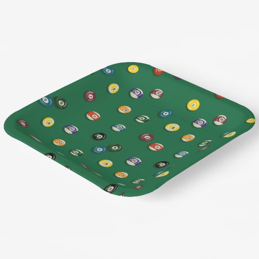 Bilizart Pool Party Spelletjesavond Papieren Bordje (Gebogen)