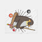 Biljard Penguin Hustler Pool Shirten Meisjes Snook Fleece Deken (Voorkant (Horizontaal))