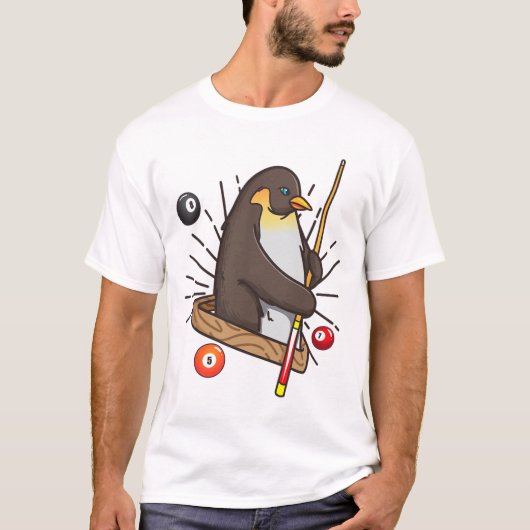 Biljard Penguin Hustler Pool Shirten Meisjes Snook T-shirt (Voorkant)