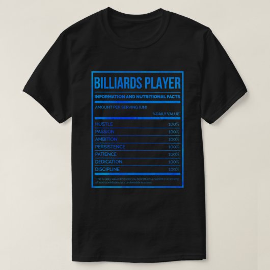 Biljargon voor spelersinformatie en voedingsfactor t-shirt (Design voorkant)