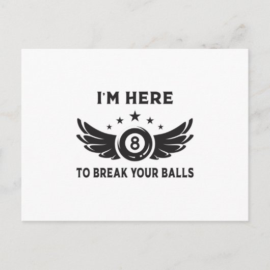 Biljart 8 Bal Snooker Biljart Grappig Gift Idee Briefkaart (Voorkant)