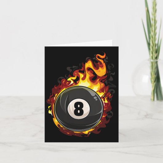Biljart 8 Bal Speler Pool Biljart Snooker Cue Kaart (Voorkant)