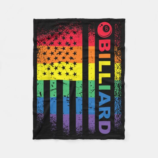 Biljart 8-ball Pool Biljart Amerikaanse Vlag - Bil Fleece Deken (Voorkant)