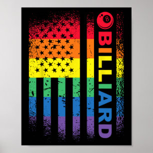 Biljart 8-ball Pool Biljart Amerikaanse Vlag - Bil Poster