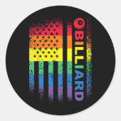 Biljart 8-ball Pool Biljart Amerikaanse Vlag - Bil Ronde Sticker (Voorkant)