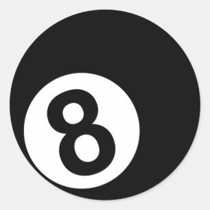 Biljart - 8-Ball Ronde Sticker