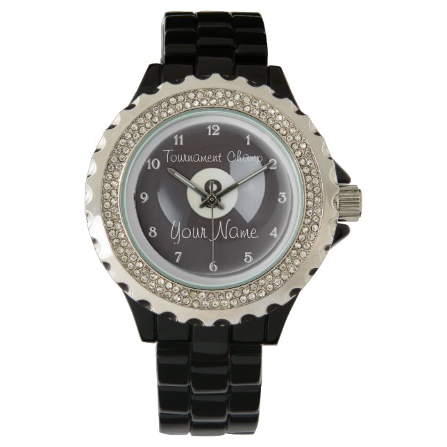 Biljart 8 Ball Watch Horloge (Voorkant)