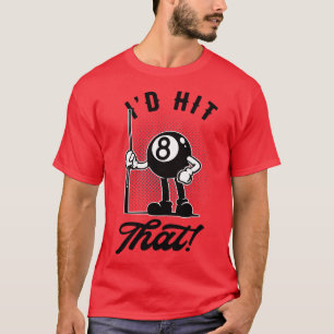 Biljart 8ball Grappige toon Zwembad Snooker T-shirt