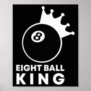 Biljart Acht Ball King 8 Ball Pool Speler Lucky Poster
