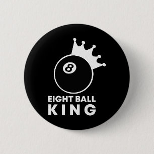 Biljart Acht Ball King 8 Ball Pool Speler Lucky Ronde Button 5,7 Cm