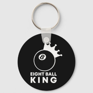 Biljart Acht Ball King 8 Ball Pool Speler Lucky Sleutelhanger