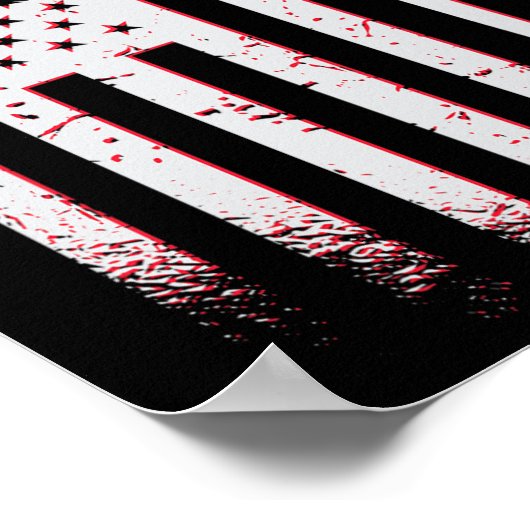 Biljart Amerikaanse vlag Amerikaanse poolspelers e Poster (Hoek)