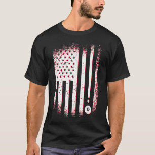 Biljart Amerikaanse vlag USA Pool Spelers en T-shirt