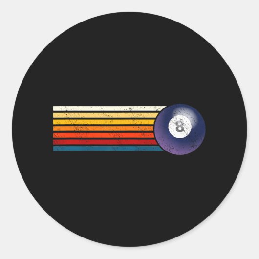 Biljart bal acht zwembad tafel snooker piramide ronde sticker (Voorkant)