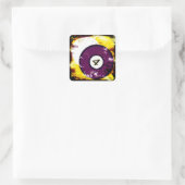 BILJART BAL NUMMER 4 VIERKANTE STICKER (Tas)