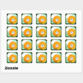 BILJART BAL NUMMER 5 VIERKANTE STICKER (Vel)