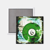 BILJART BAL NUMMER 6 MAGNEET (Voorkant / Achterkant)